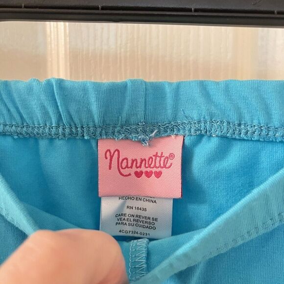 Nannette Applique Blue Mermaid Tunic and Leggings 2-PC Set Girls Size 3T NWT - Picture 12 of 13